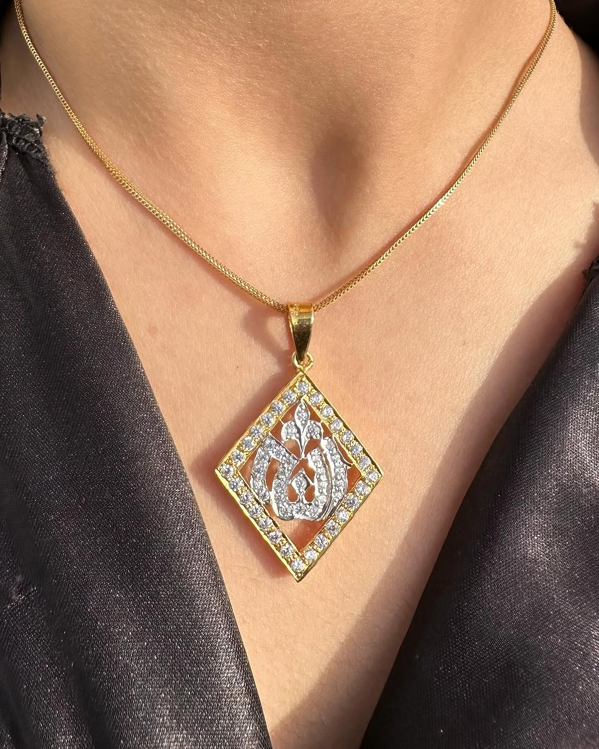 ALLAH Name Pendant Collection – Crystal Embellished